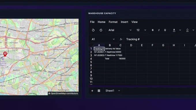 Screen capture of a demo app built by Telerik UI and Kendo UI. 