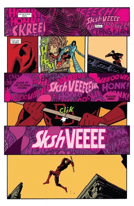 Daredevil #22
Written by Mark Waid
Art by Chris Samnee
Colors by Javier Rodríguez
Letters by Joe Caramagna