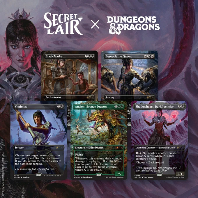 マジック：ザ・ギャザリング Secret Lair Roll for Initiative Superdrop Secret Lair x Dungeons ＆ Dragons(R): Shadowheart's Devotion【クレジットカード決済限定】