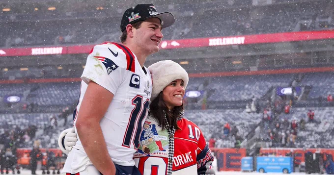 Drake Maye’s WAG steals Super Bowl show after | NFL News