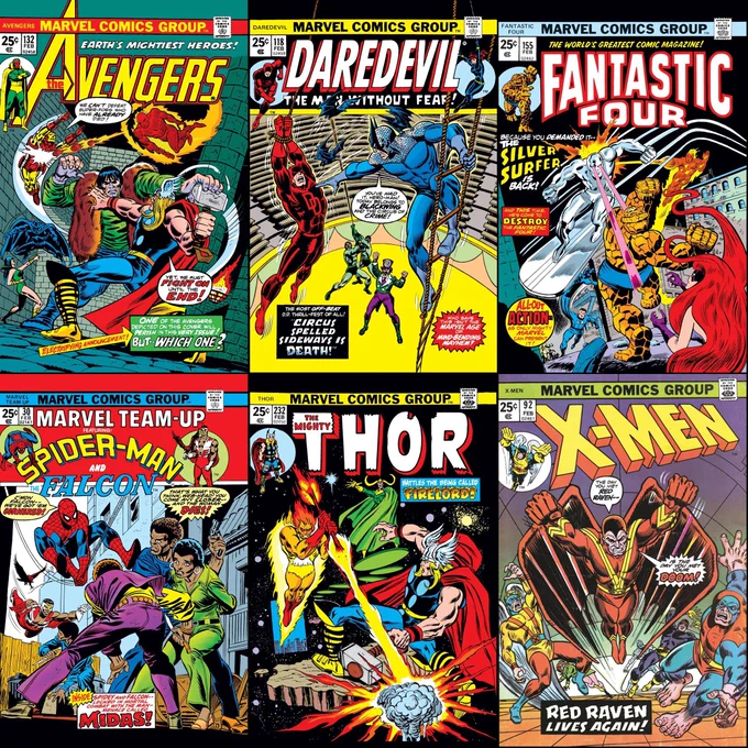 Marvel Comics that were on sale with cover dates of February 1975.