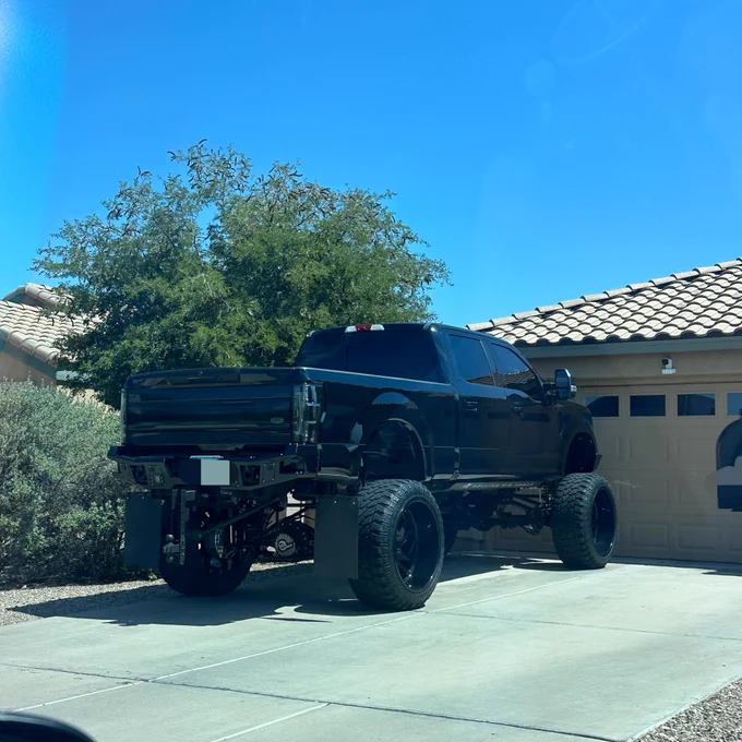 Big Black Jacked Up Truck