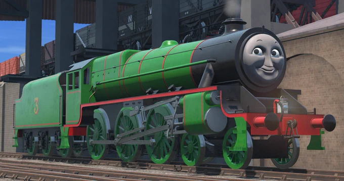 Henry idles snuggly under the coaling stage. // C.Post-1951