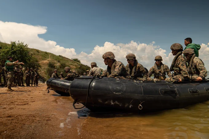 U.S. Marines with 4th Assault Amphibian Battalion, 4th Marine Division, receive instruction on combat rubber raiding craft operations from Romanian Marines of 307th Naval Infantry Regiment (NIR) during exercise Sea Breeze 26 at Babadag Training Area, Romania, June 10, 2026. Sea Breeze 26 is an annual exercise co-sponsored by U.S. Naval Forces Europe-Africa and Marine Corps Forces Europe-Africa, designed to develop interoperability of maritime and ground forces in the Black Sea Region through combined NATO deliberate planning, integration, and command and control of Marine Amphibious Forces. (U.S. Marine Corps photo by Sgt. Noah Masog)\n\n