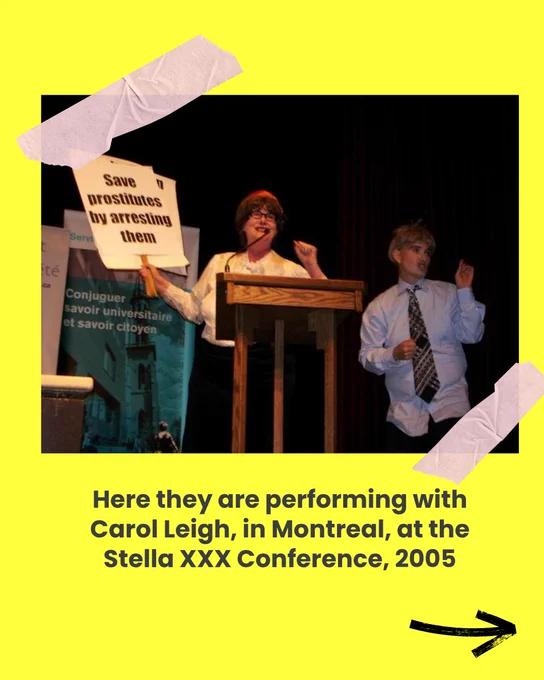Here they are performing with Carol Leigh, in Montreal, at the Stella XXX Conference, 2005
