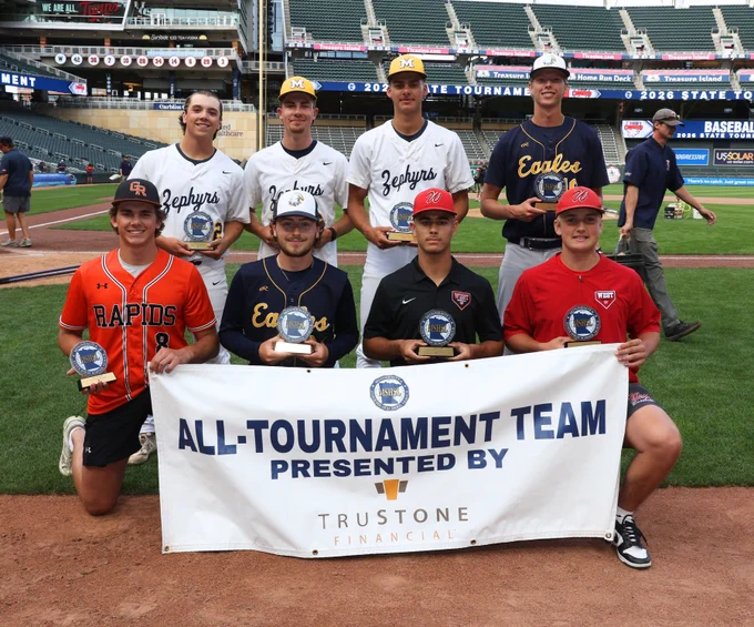 Joe Dick, Grand Rapids
Calan Heying, Rocori
Elliot Olsen, St. Thomas Academy
Dominic Murphy, Mankato West
Emmitt Rentas, Mankato West
Jack Goldsberry, Totino-Grace
Joe McGeary, Totino-Grace
Alex Kurpis, Mahtomedi
Cody Loida, Mahtomedi
Frank Schwieters, Mahtomedi