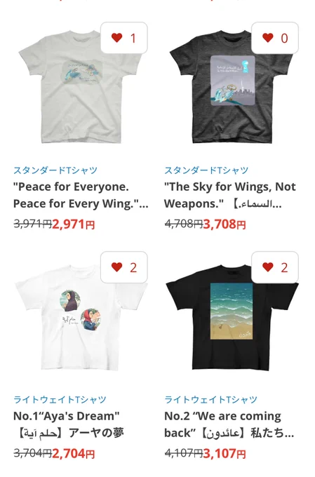 同じく。ライトウェイトTシャツという種類は、3704円が2704円といちばん安い部類