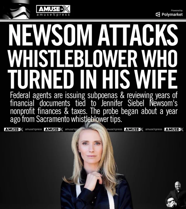 Federal agents are issuing subpoenas & reviewing years of financial documents tied to Jennifer Siebel Newsom's nonprofit finances & taxes. The probe began about a year ago from Sacramento whistleblower tips.