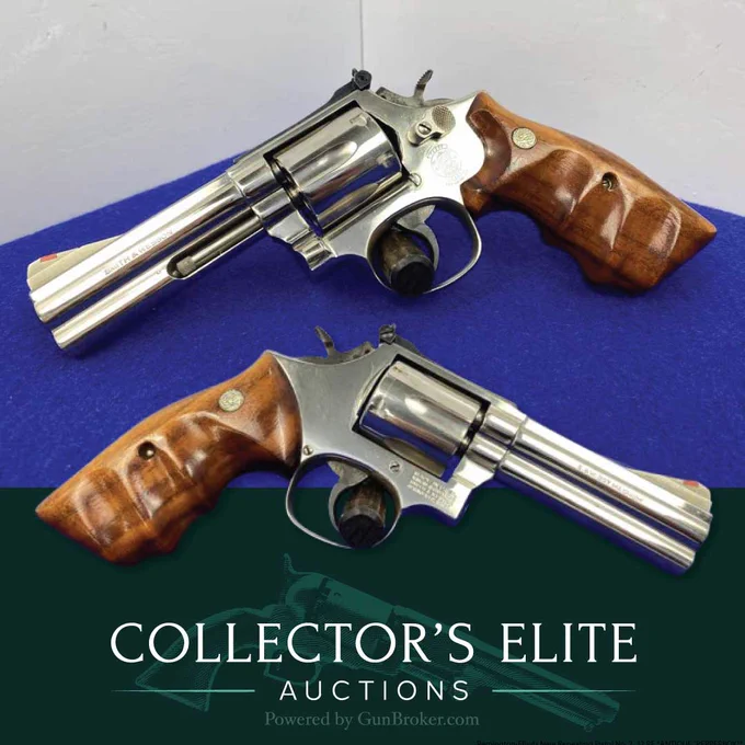 The .357 Magnum that helped define an era.
Learn More: https://bit.ly/4xhdyuW

This Smith & Wesson Model 586 No-Dash pairs a desirable 4" barrel with a striking nickel finish, showcasing the craftsmanship that made the L-Frame revolvers legendary among shooters and collectors alike.

If you could own only one .357 Magnum revolver, what would it be?


#CollectorsElite #Smith&Wesson #guncollector #gunsdaily