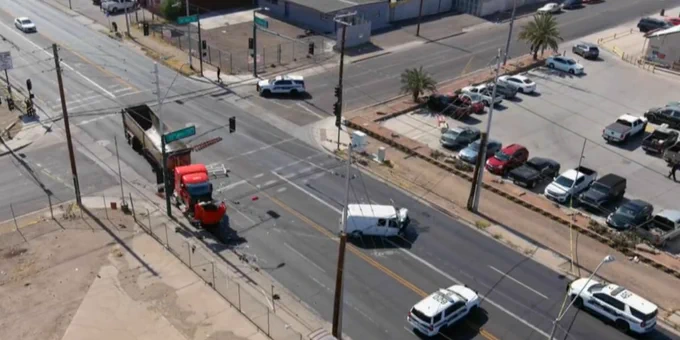 A man is dead after a violent wreck involving a semitruck in west Phoenix Monday morning.
