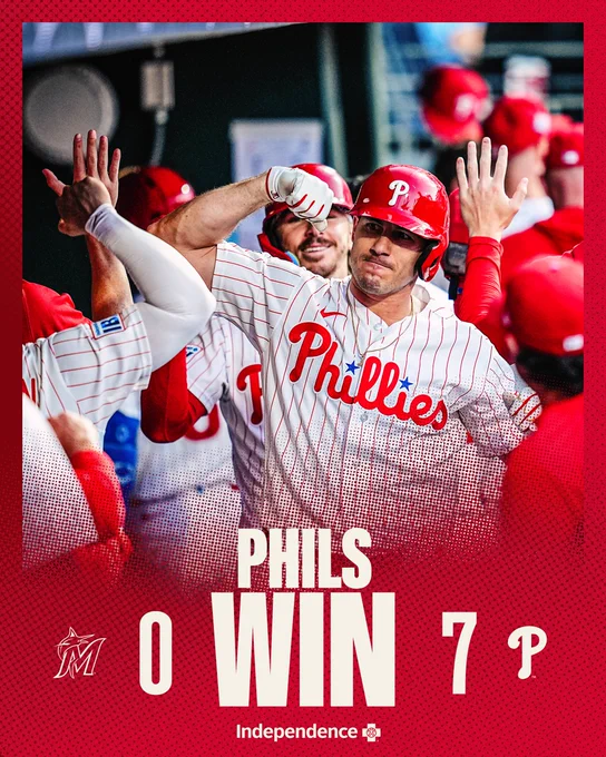 Final: Phillies 7, Marlins 0