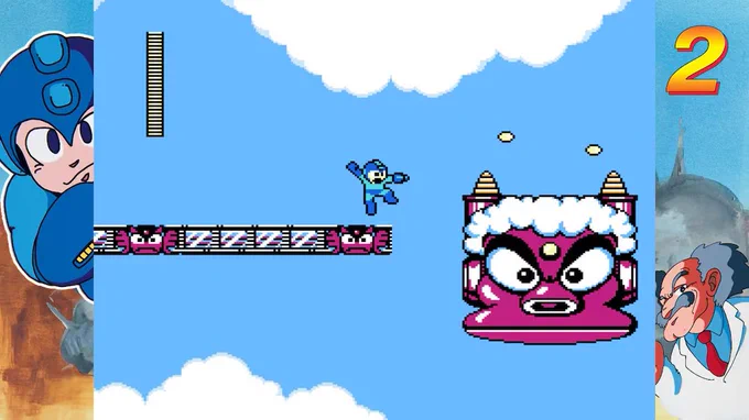 Mega Man 2, released in 1988 for the Nintendo Entertainment System. Screenshot is from the Mega Man Legacy Collection, a bundle of the first six Mega Man games available for modern gaming systems. (Capcom/Nintendo)

