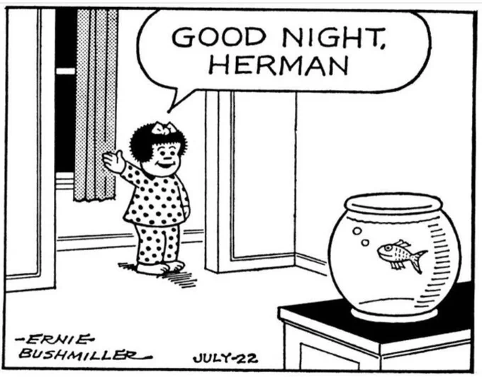NANCY SAYS GOOD NIGHT TO HER PET FISH HERMAN