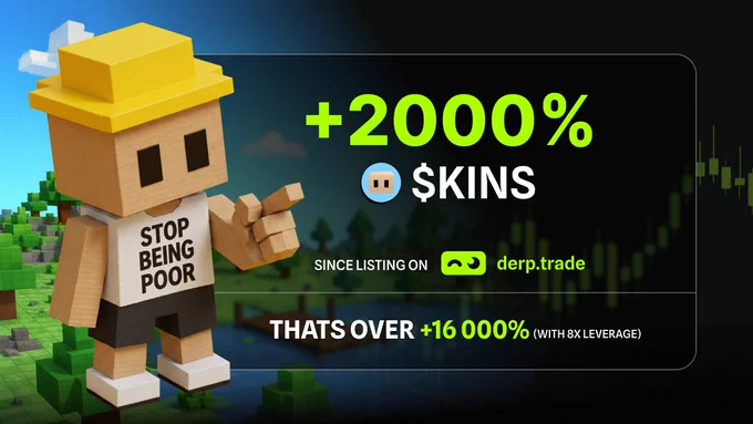 $KINS printing on derp.trade
