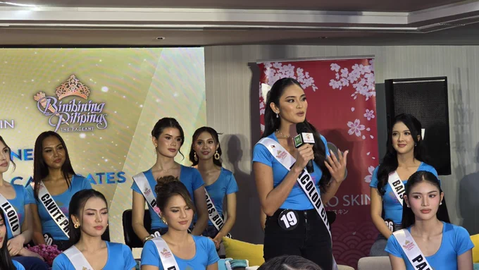 The #BinibiningPilipinas2026 candidates face the media for a "Global Wellness" conference to share their thoughts on beauty and health, as well as their pageant journey.