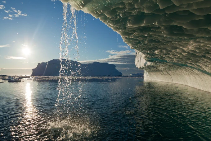 Image Source:
https://www.science.org/content/article/ocean-current-warms-europe-may-be-more-resilient-feared

Freshwater melt from the Greenland Ice Sheet may pose less of a threat than scientists once feared to deep-water formation, which drives the Atlantic Meridional Overturning Circulation.

Credit
PAUL SOUDERS/GETTY IMAGES