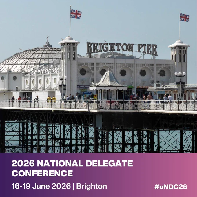 2026 UNISON National Delegate Conference. 16-19 June 2026, Brighton. #uNDC26