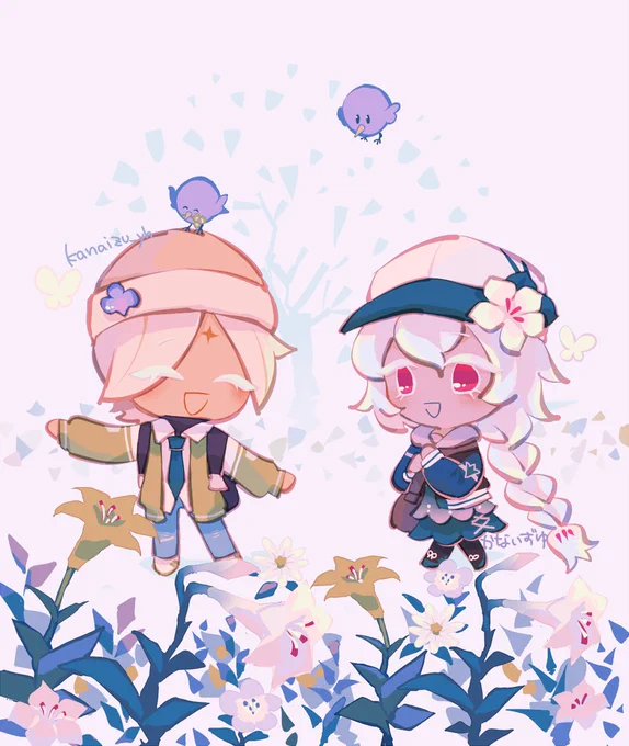 CookieRun fan art,
Pure Vanilla Cookie,
White Lily Cookie.