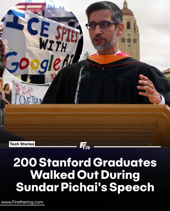 sunder pichai booed at stanford ceremony
