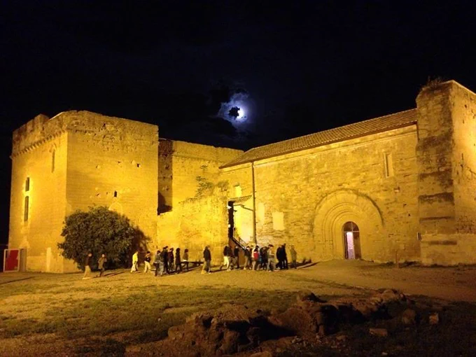 Fotografia de la visita guaida del Castell Templer de Gardeny.
