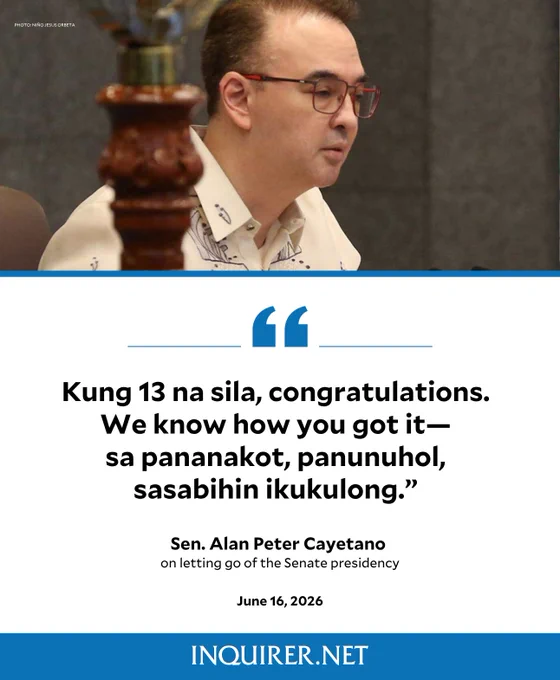 Sen. Alan Peter Cayetano reiterated his readiness to let go of the Senate presidency amid speculations he could be ousted during a special session of Congress called by President Ferdinand Marcos Jr., joel villanueva, mark villar