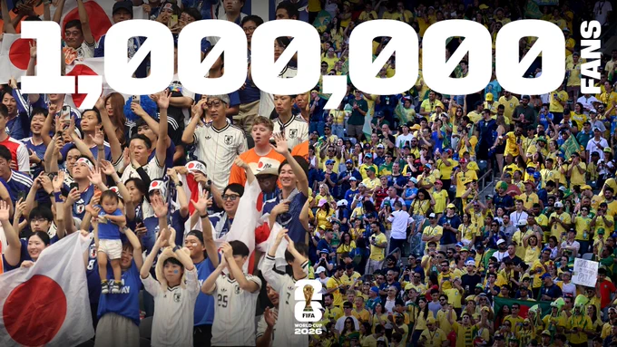 1,000,000 fans at FIFA World Cup 2026.