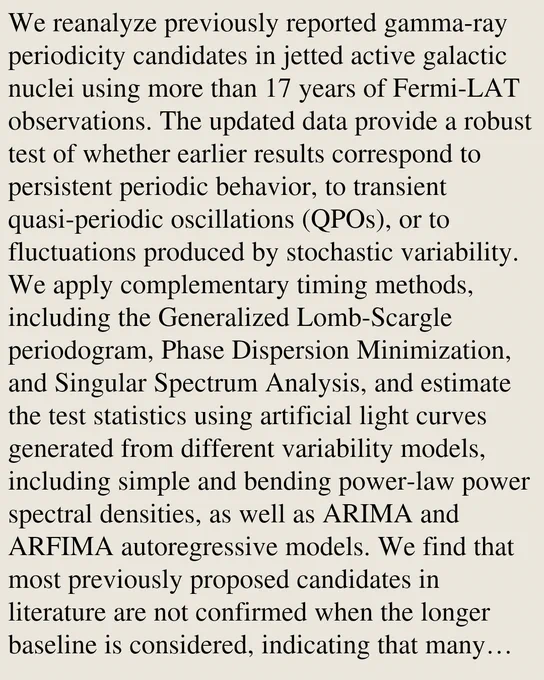 We reanalyze previously reported gamma-ray periodicity candidates in jetted active galactic nuclei using more than 17 years of Fermi-LAT observations. The updated data provide a robust test of whether earlier results correspond to persistent periodic behavior, to transient quasi-periodic oscillations (QPOs), or to fluctuations produced by stochastic variability. We apply complementary timing methods, including the Generalized Lomb-Scargle periodogram, Phase Dispersion Minimization, and Singular Spectrum Analysis, and estimate the test statistics using artificial light curves generated from different variability models, including simple and bending power-law power spectral densities, as well as ARIMA and ARFIMA autoregressive models. We find that most previously proposed candidates in literature are not confirmed when the longer baseline is considered, indicating that many reported periods were likely driven by limited temporal coverage and red-noise variability or transient QPO-like fe