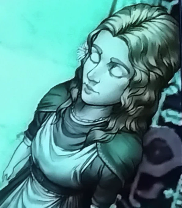 Barbara, eyes closed