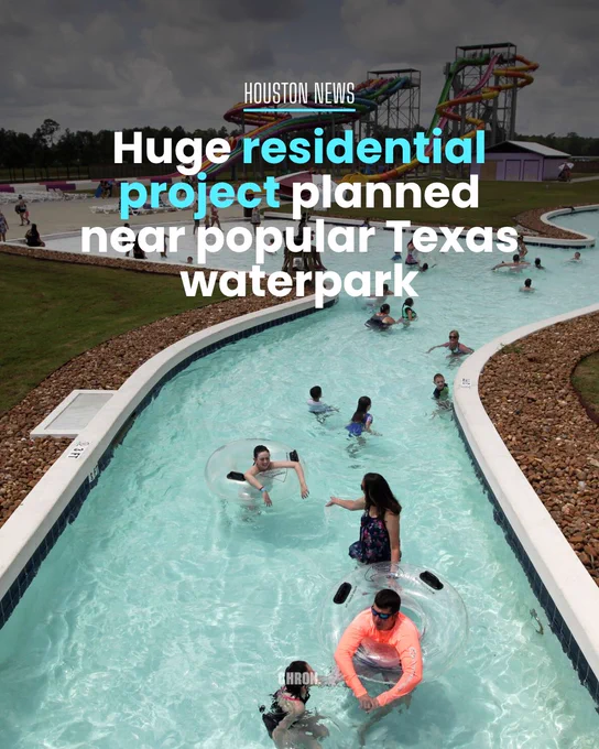 Water park. Live in New Caney? A brand new apartment community is set to be build right next to one of the Houston aera's most popular waterparks.