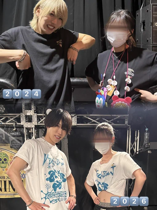 たいちくんもさやちんも歳とりましたな。これ2年前ね、だいすき2️⃣0️⃣2️⃣4️⃣だよ︎；；ﾂｱｰ、ﾘﾘｲﾍﾞ、なんばHatch。⬅️怒涛の1年、思い出たくさんの1年でだいすきたいせちゅなんですな💧‬今じゃｱﾝｺｰﾙであそんぐ歌うの定番化してるけどこの時のﾂｱｰからはじまりましたからね🥹

なによりﾂｱｰ初日無事大成功で開幕できたのほんとによかった😭2公演目も大成功で終われますよーに⭐️

『何年も何十年後も今の君と』⬅️やっぱだいすきね
これからもだいすきな音楽たくさん飛ばしてください、全部受け取りますので🤝🏻

ﾂｱｰも夏もたいちくんと一緒に駆け抜けますからね~👊🏻