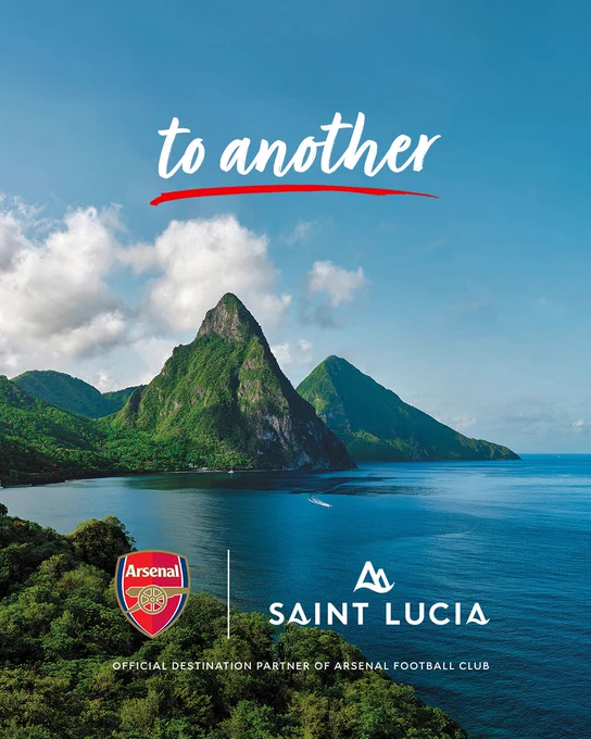 Photo of Saint Lucia

Text reads: to another