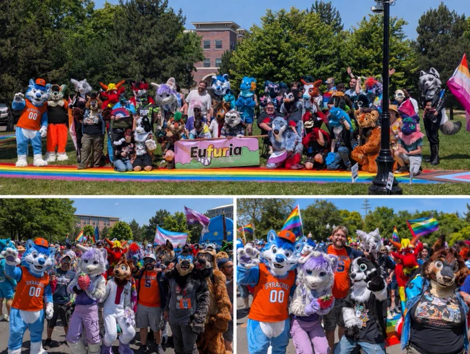 Furries and humans at CNY Pride
