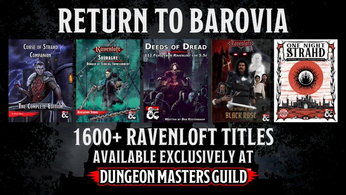 More than 1600 Ravenloft titles across all editions of D&D are available now at DMsGuild.com