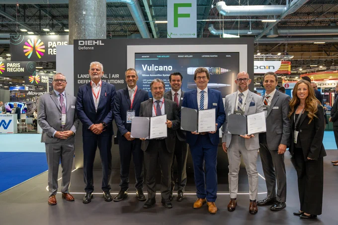 Diehl Defence, Leonardo and General Dynamics celebrate Extended Range Artillery Projectile award based on VULCANO 155mm GLR

On the occasion of Eurosatory 2026 in Paris, Diehl Defence, Leonardo and General Dynamics Ordnance and Tactical Systems (GD-OTS) celebrate the Extended Range Artillery Projectile (ERAP) contract which was won by General Dynamics this year. The guided ammunition ‘VULCANO 155mm Guided Long Range’ (GLR) was selected by the U.S. Army organization PM CAS (Project Manager Combat Ammunition Systems) for the U.S. Army.