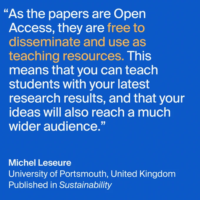 MDPI is Committed to Advancing Open Access Publishing