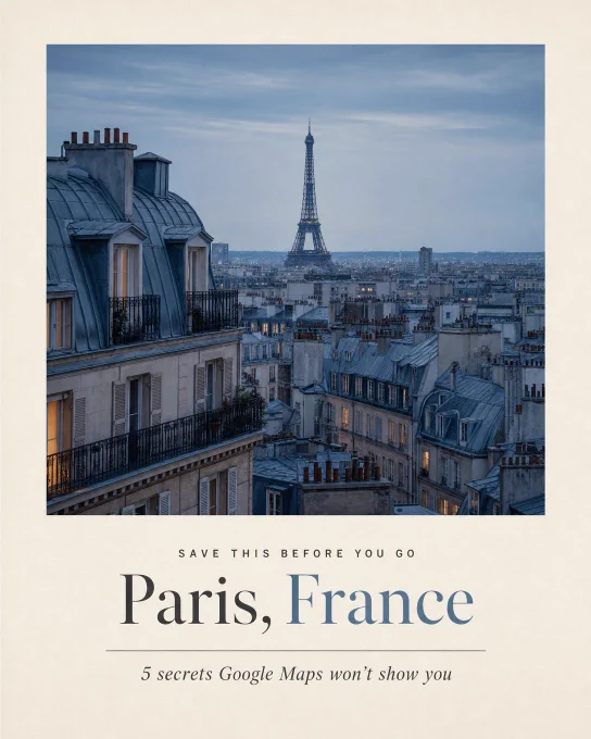 Paris, France — 5 secrets Google Maps won't show you