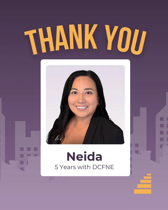 Thank you Neida for 5 years with DCFNE.