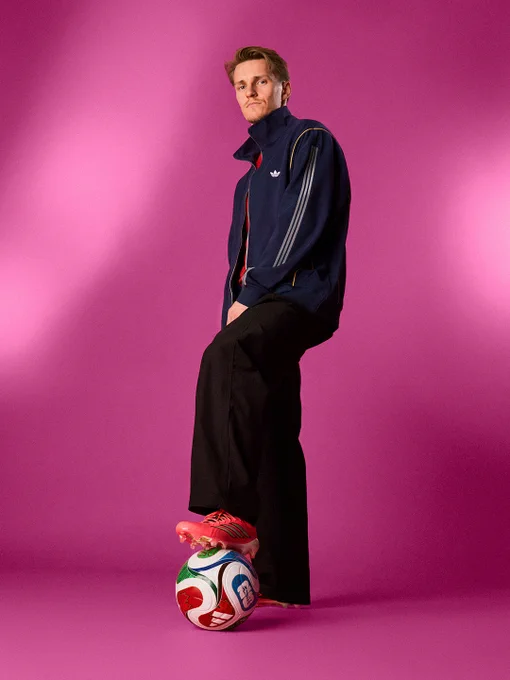 Arsenal and Norway's Martin Odegaard adidas World Cup photoshoot