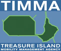 Illustration of the Treasure Island map with the title “TIMMA Treasure Island Mobility Management Agency” 