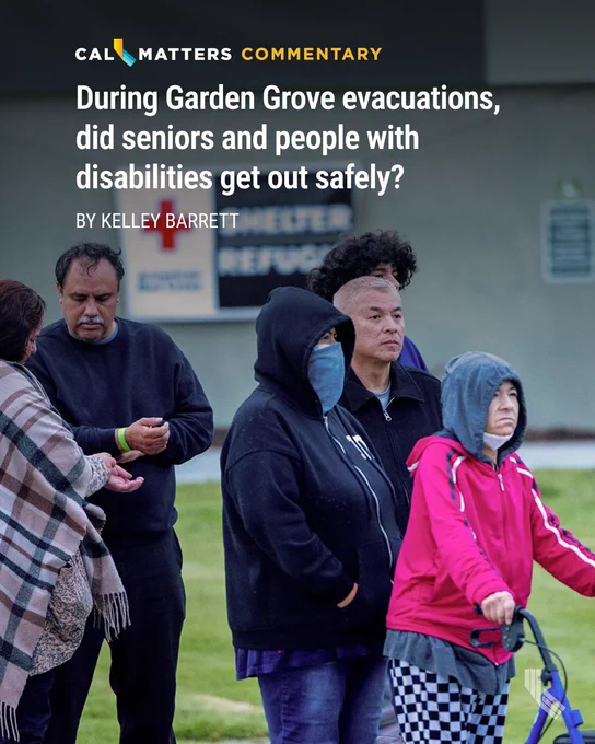 People line up for dinner at an evacuation center in Fountain Valley on May 23, 2026, following a chemical tank emergency in Garden Grove. Photo by Jill Connelly, AP Photo