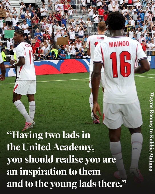 “Having two lads in the United Academy, you should realise you are an inspiration to them and to the young lads there.”