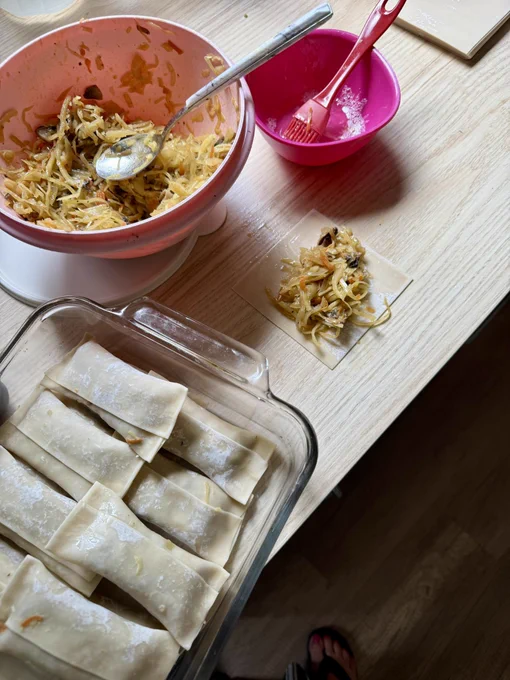 Egg roll and wonton