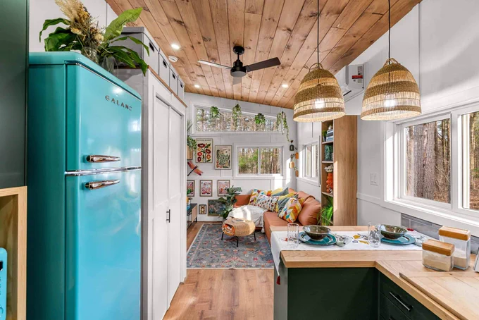 The Knoll boho 390 sq ft gooseneck tiny house by Backcountry Tiny Homes