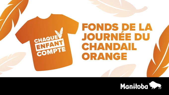 Image d'un chandail orange. Texte: Fonds de la journée du chandail orange.