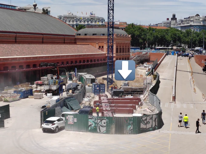 Obras Atocha Plaza Embarcadero falso túnel