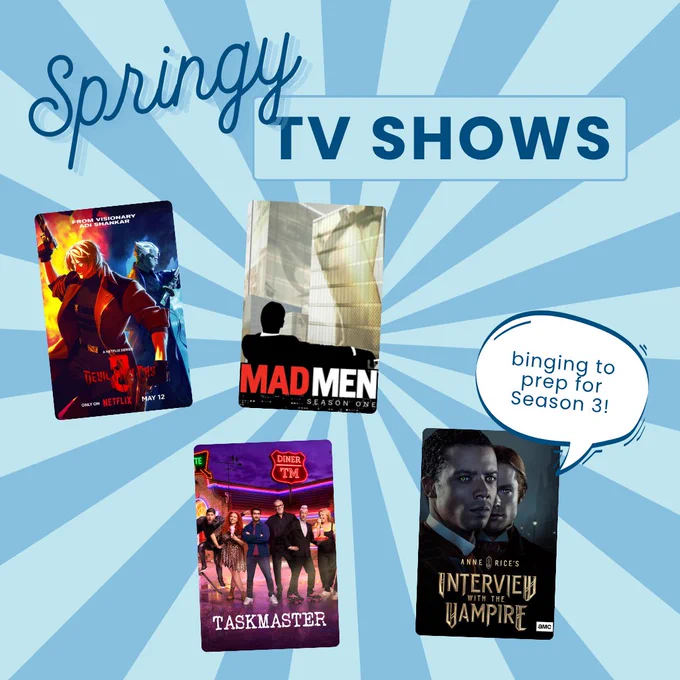 Springy TV Shows: Devil May Cry, Mad Men, Taskmaster, and Interview with the Vampire.