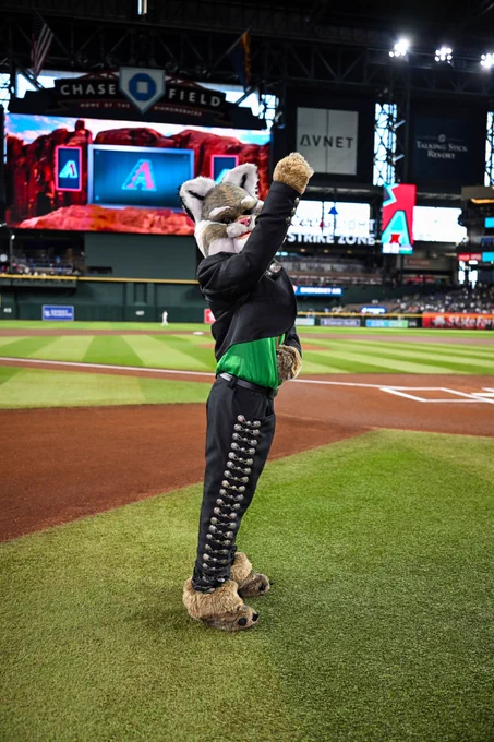 Baxter turns to the side to show off his outfit for Mexican Heritage Night.