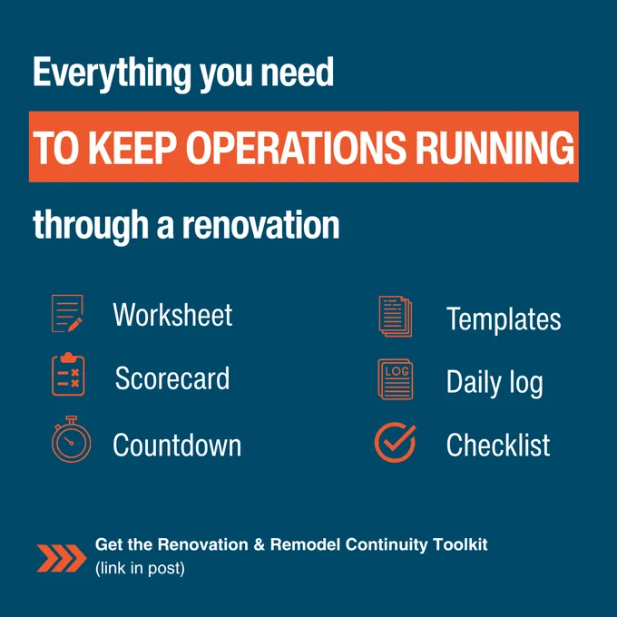 Renovation and remodel continuity toolkit