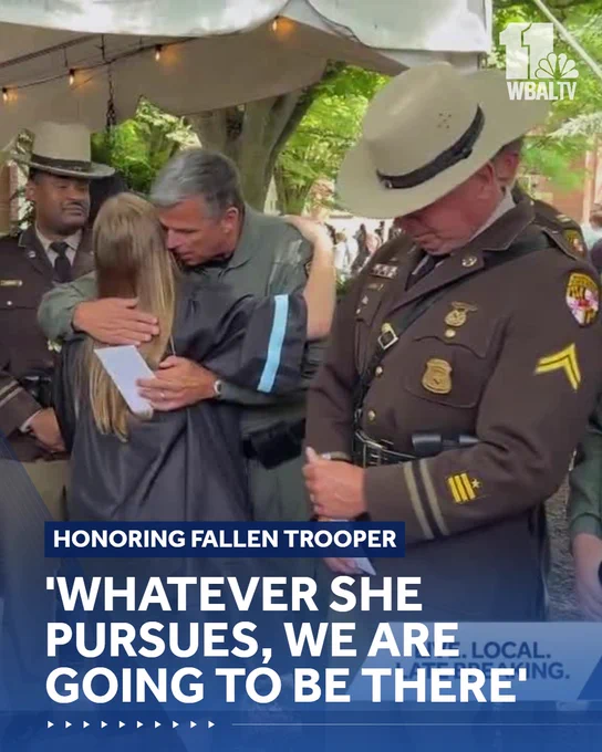 They gathered at Westminster High School's graduation to honor the daughter of a fallen trooper: "Whatever her desires are, whatever she pursues, we are going to be there." Breana Ross shares the emotional tribute.