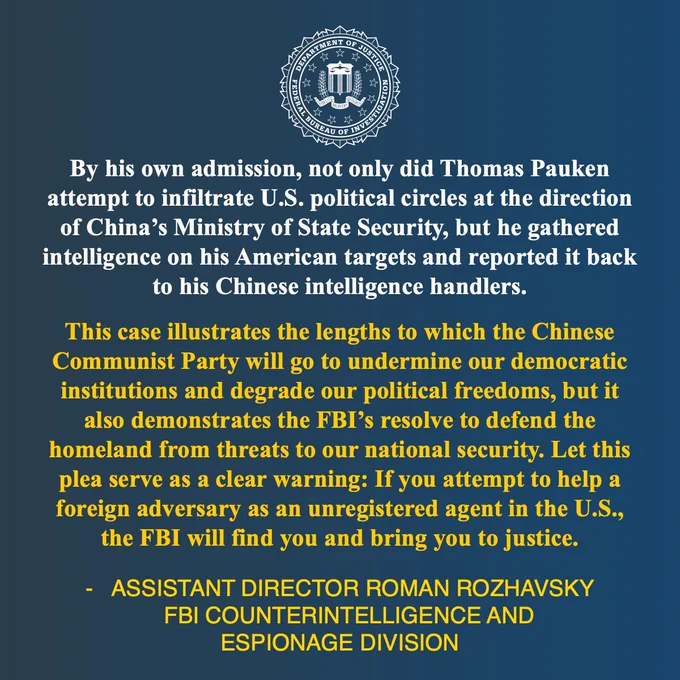 Quote from FBI Counterintelligence and Espionage Division Assistant Director Roman Rozhavsky. Visit the link in the text to learn more.